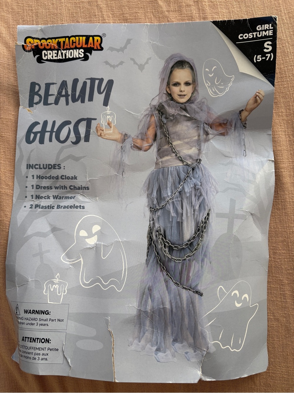 Beauty Ghost Girls Costume - Gray